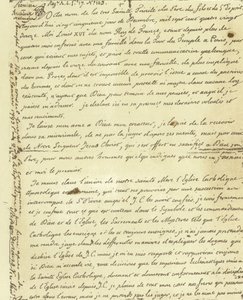 フランスのルイ16世の意志のファクシミリ 作： French School