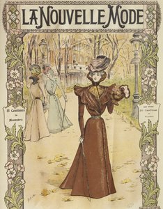 ファッションプレート、ラヌーヴェルモードの表紙イラスト、1897年12月12日 作： French School