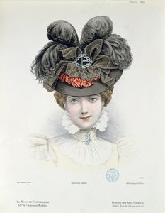 La Modiste Universelleのファッションプレート、1898年2月 作： French School