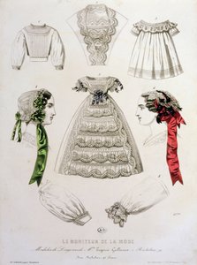 ルモニテュールデラモードのファッションプレート、1854年 作： French School