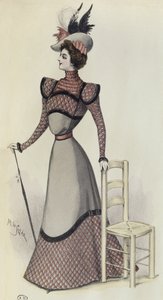 ファッションプレート、ラヌーヴェルモードのイラスト、1897 作： French School