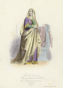 西フランクの王チャールズザハゲの治世の女性コスチューム 作： French School