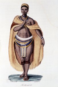 伝統的な衣装に身を包んだホッテントーテの女性（ホッテントーテのヴィーナス） - アルベール・モンテモン編 "Bibliotheque universelle des voyages "所収。アルマン・オーブレ 作： French School