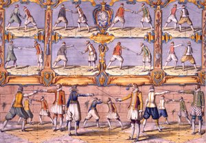 1630年に出版されたジラールティボー作のアカデミードレスペのフェンシング 作： French School