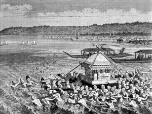1880年代のGots-Tennooの祭り（彫刻） 作： French School