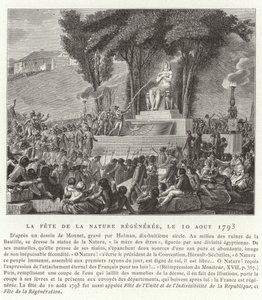 1793年8月10日、パリの自然再生祭 作： French School