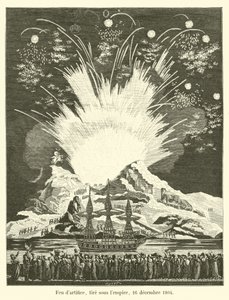 花火、1804年12月16日、帝国の下で火災 作： French School