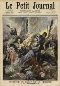 1897年、パリのバザールデラシャライトで火災 作： French School