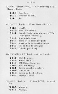 サロンデインディペンデントへのルドゥアニエルソーの最初の参加、カタログ、112ページ、パリ、1905 作： French School