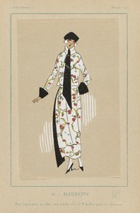 フルレット、パブ。 1922年のステンシルプリント。 作： French School