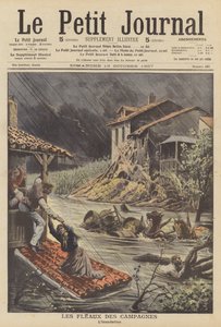 南フランスの洪水（カラーリトグラフ 作： French School