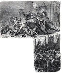 フィレンツェが聖骸布のローマへの返還に反対して反乱を起こす（「八聖人戦争」）。教皇グレゴワール11世ピエール・ロジャー・ド・ボーフォール 作： French School
