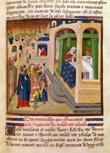 Fol.10rアレキサンダー大王の誕生で起こった不思議（紀元前356-323年）イラスト、ジャンウォークリンの本、グランドアレクサンドル歴史博物館1460