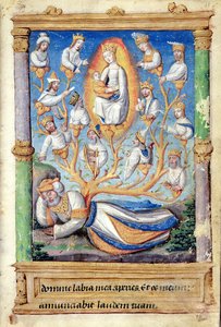 Fol.11rジェレスの木、Heures a Lusage de Romeから 作： French School