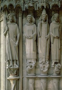 4人の殉教者、シャルトル大聖堂、12120年頃（石碑） 作： French School