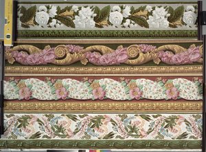 4つの壁紙ボーダーデザイン、ca。 1820-1835、 作： French School
