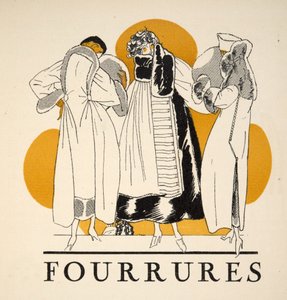 ガゼット・ド・ボン・トン』誌の毛皮。1920年（孔版画） 作： French School