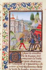 Fr 2643 f.410 1373年のブレスト包囲戦、フロワサールクロニクル 作： French School