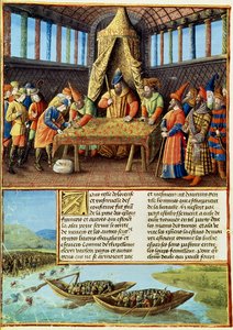Fr 5594 f.267v Bayezid Passagesから身代金を受け取った私はSebastien Mamerotによって書かれたOutremerを偽造します。
