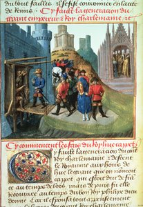 Fr 6465 f.165vフーガ・カペ、フランス公爵、司教アスセリン 作： French School