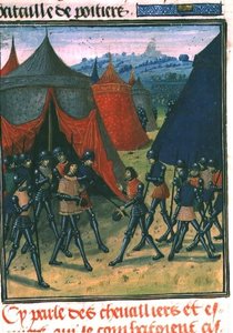 Fr 87 fol.8 フランス国王を迎えるプリンス・オブ・ウェールズ（ベラム