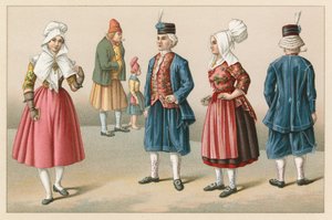 フランス19世紀のコスチューム 作： French School