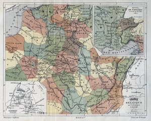 1814年から1815年にかけてのフランスとベルギー - Victor Duruy (1811-1894)の「Histoire de France」に掲載された版画 - 1882年 作： French School
