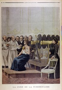 電気を使用して結核患者を治療するフランシスクロッテ、Le Petit Journal、1901年 作： French School