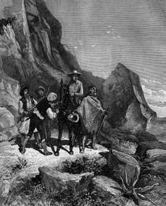 フランソワ・アラゴ（1786〜1853）は、1806年に子午線の測定を完成させるためにスペインに向かいましたが、ある晩、4人の盗賊に停泊させられました。 作： French School