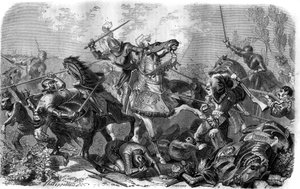 フランス王フランソワ1世（1494-1547）が、2月24日のパヴィアの戦いで捕虜となる。 作： French School