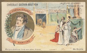フランソワ-ルネ、シャトーブリアン子爵（1768-1848）、フランスの作家、政治家、「殉教者たち」（1809年）の著者 作： French School