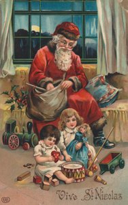 フランスのクリスマスカード（カラーリトグラフ）