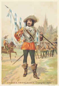 フランス衛兵隊、1630年に少尉（フランス衛兵隊、1563年に創設され、1789年に解散） 作： French School