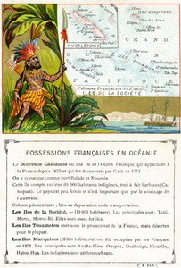 オセアニアにおけるフランスの所有、1890年頃 作： French School