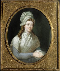 フランス革命。シャルロット・コルデー（1768 - 1793）の肖像。匿名のフランス絵画
