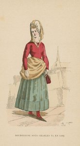 シャルル6世のフランスのブルジョワ女性、1382年 作： French School