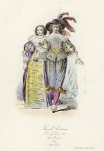 ルイ13世の時代のフランスの衣装 作： French School