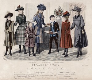 19世紀後半のフランスのファッションプレート 作： French School