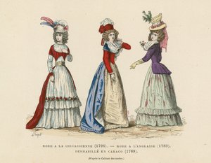 18世紀後半のフランスのファッション 作： French School