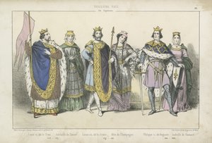 12世紀と13世紀のフランスの王と女王 作： French School