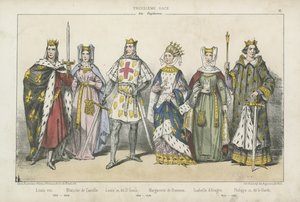 13世紀のフランスの王と女王 作： French School