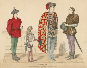 15世紀半ばのフランスの領主と使用人 作： French School