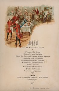 ディナーのためのフレンチメニュー 作： French School