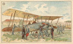 フランス軍の複葉機（クロモリト 作： French School