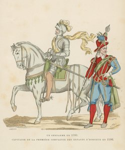 16世紀後半のフランスの軍事衣装 作： French School