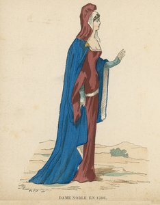 フランスの貴婦人、1386 作： French School