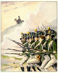 ワーテルローの戦い中のフランス兵 (色リソ) 作： French School
