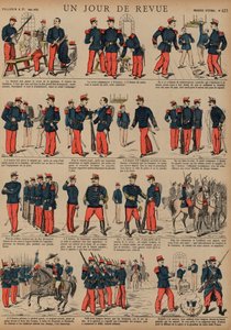 閲兵式の日のフランス兵（彩色済み彫刻 作： French School