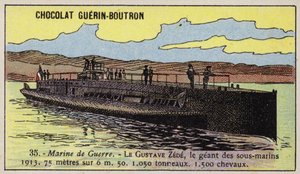 フランスの潜水艦Gustave Zede 作： French School