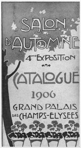 1906年、パリのグランパレで開催された第4サロンdAutomneのカタログの表紙イラスト 作： French School